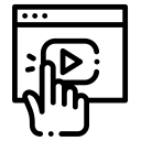 ui,electronics,interface,music and multimedia,multimedia,video player,play button,multimedia option,browser,social media,screen,hands and gestures